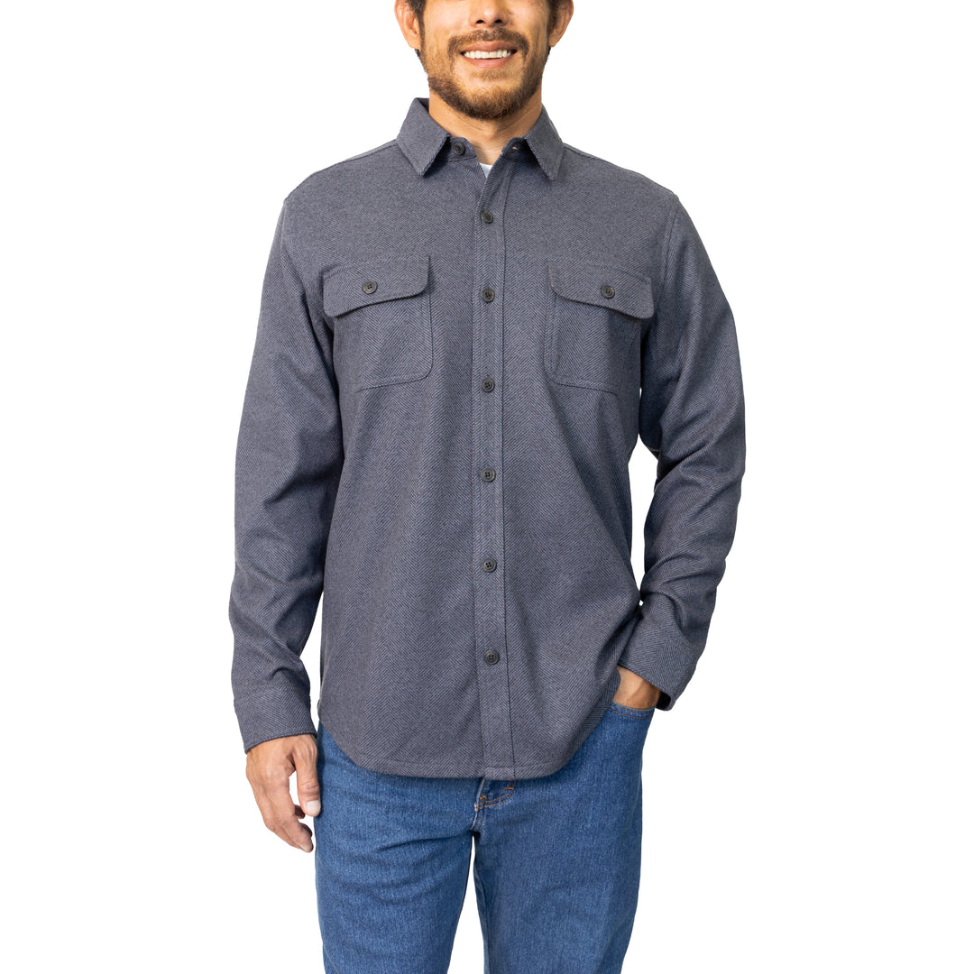 Capistrano Herringbone Knit Flannel Shirt