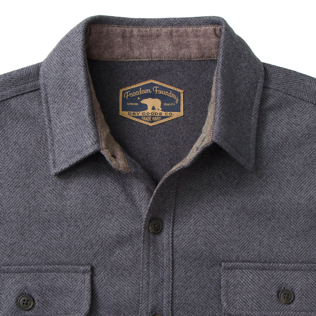 Capistrano Herringbone Knit Flannel Shirt