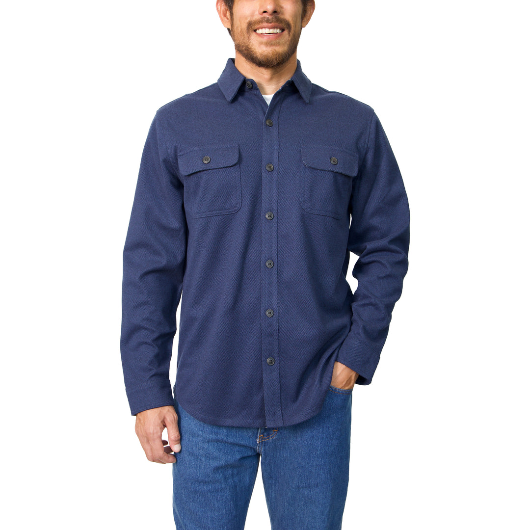 Capistrano Herringbone Knit Flannel Shirt