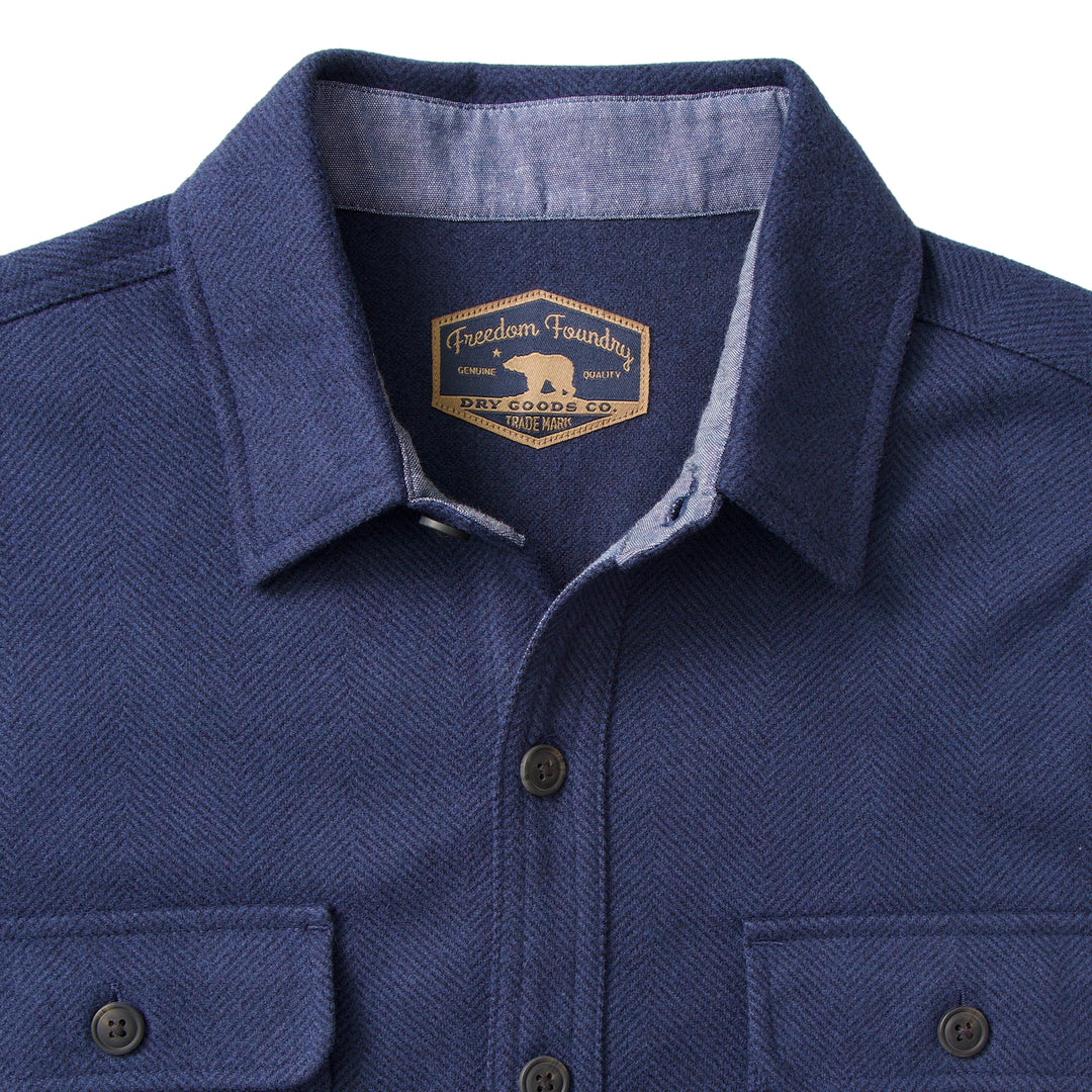 Capistrano Herringbone Knit Flannel Shirt
